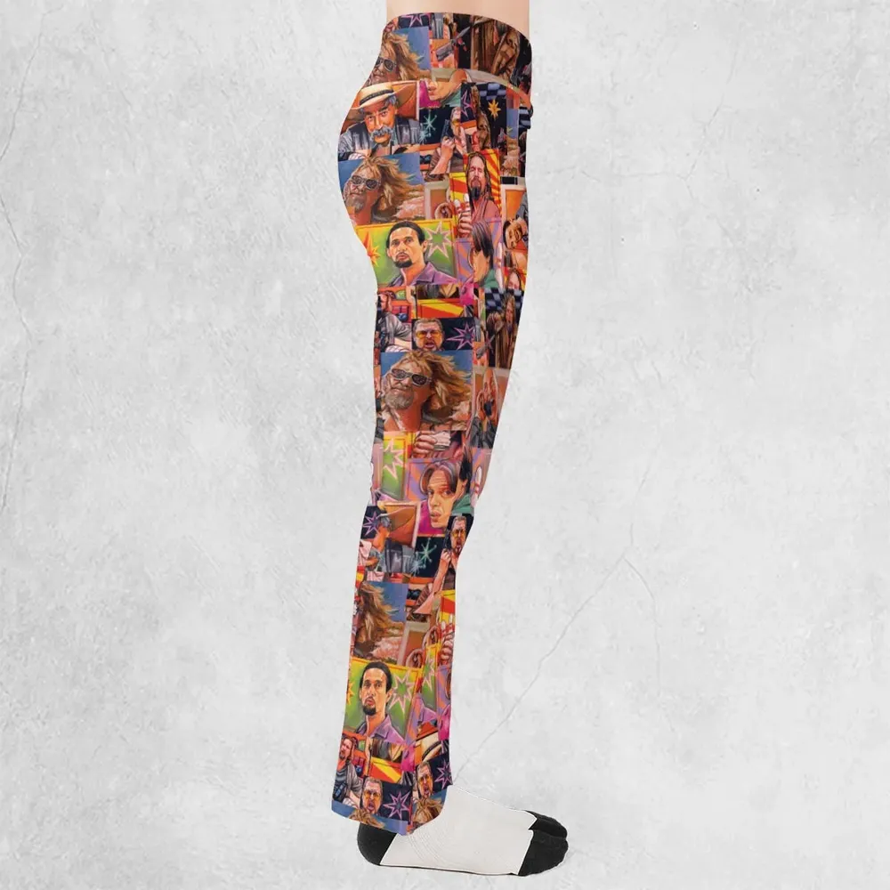 The Big Lebowski Painting Pattern Flare Leggings - 2