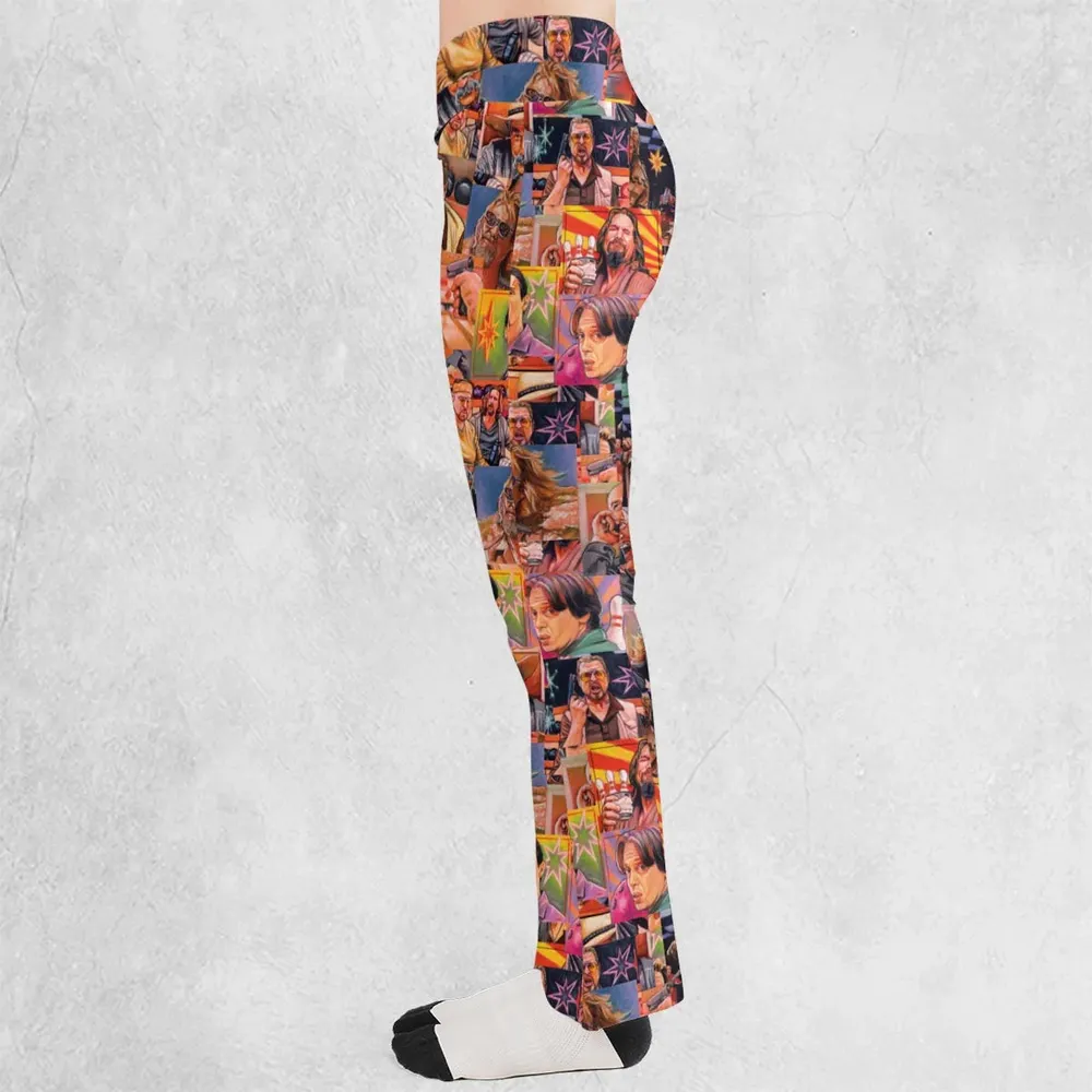 The Big Lebowski Painting Pattern Flare Leggings - 3
