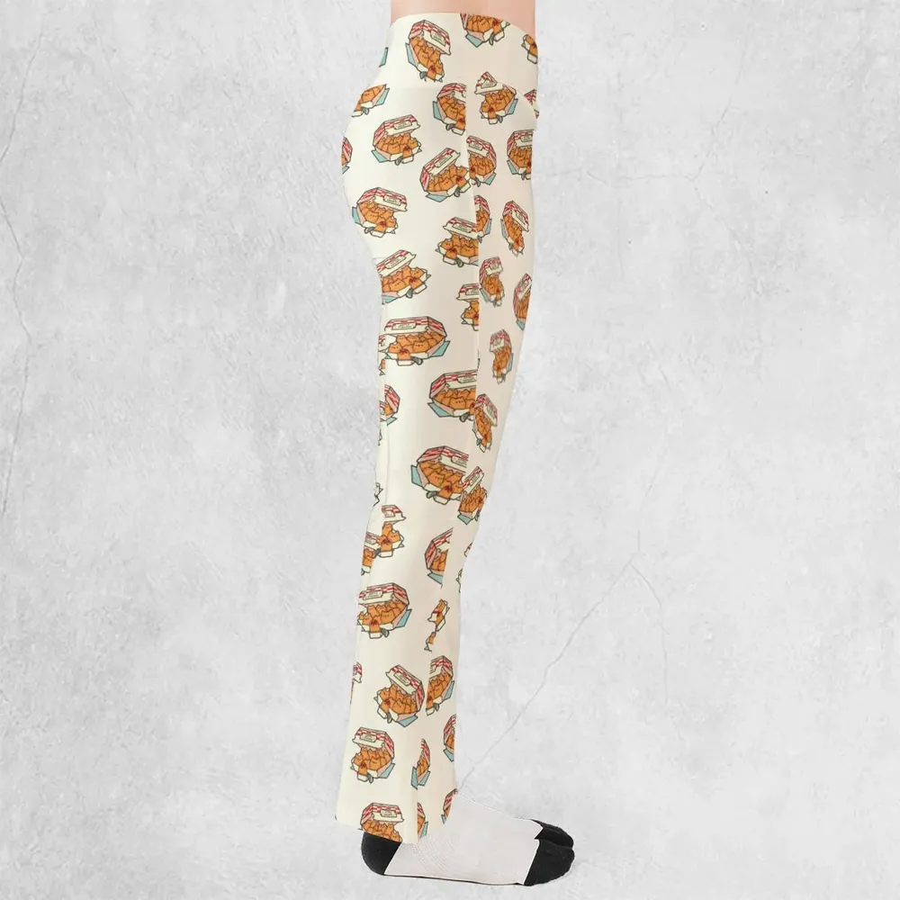 Kitten Nuggets Pattern Flare Leggings - 2