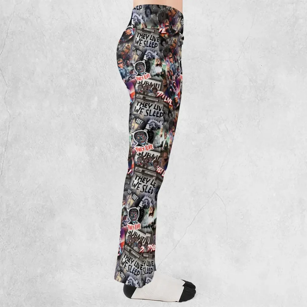 They Live Seamless Pattern Flare Leggings - 2