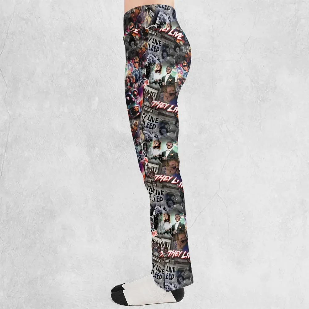 They Live Seamless Pattern Flare Leggings - 3
