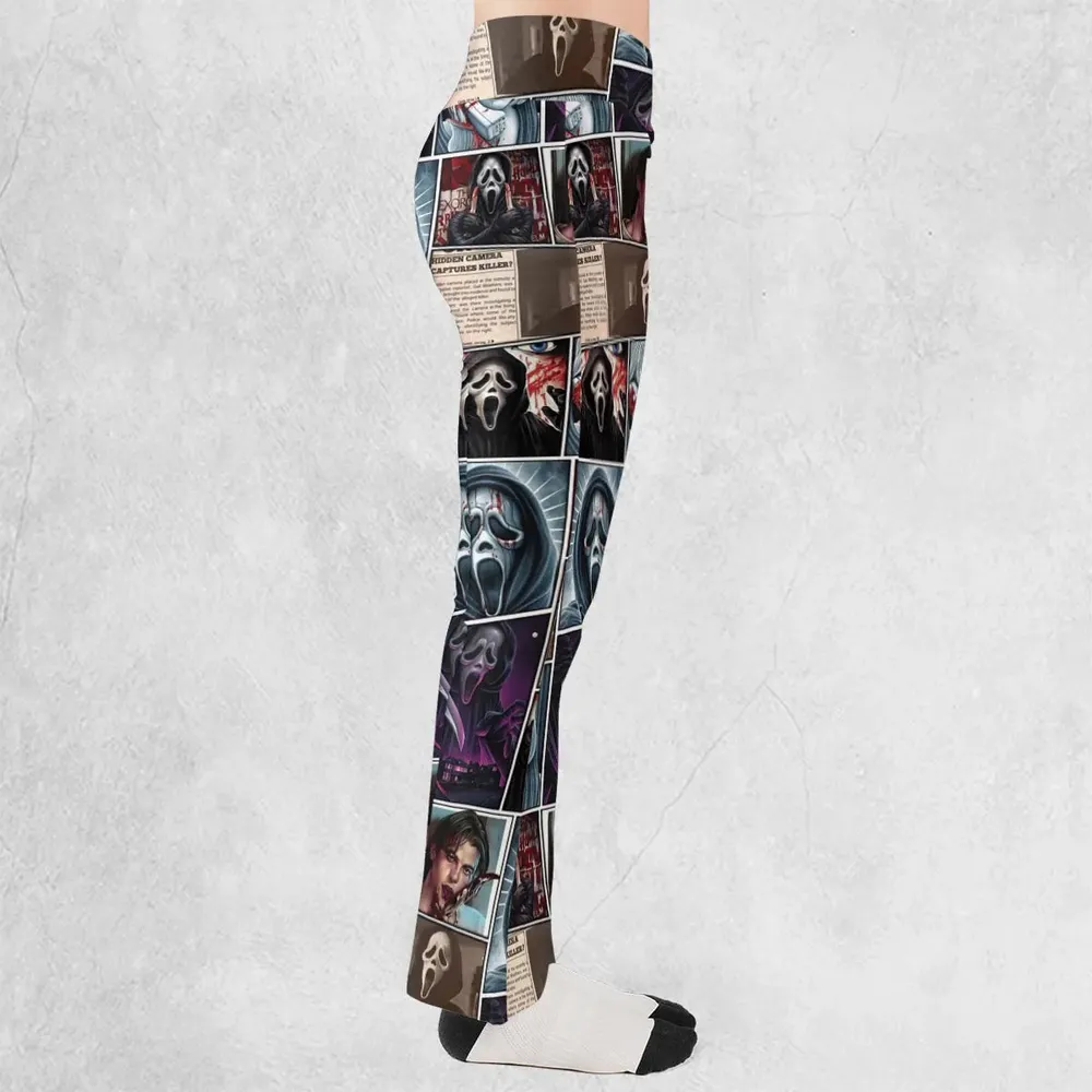 Scream Ghostface Horror Movie Halloween Flare Leggings - 2