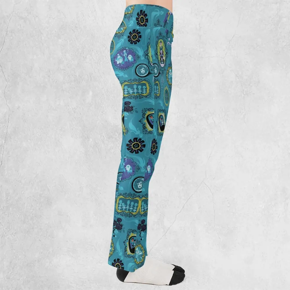 Haunted Mansion Pattern Flare Leggings - 2