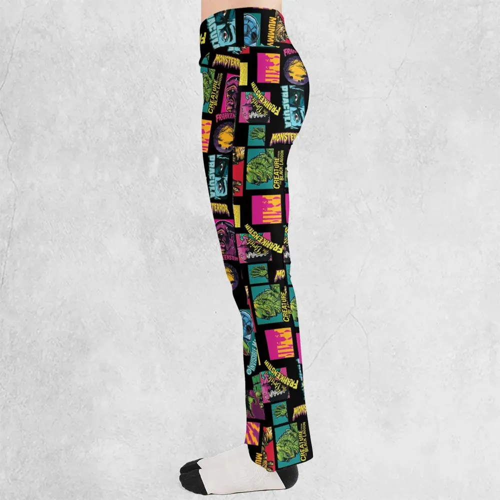 Monster Pop Movies Halloween Flare Leggings - 3