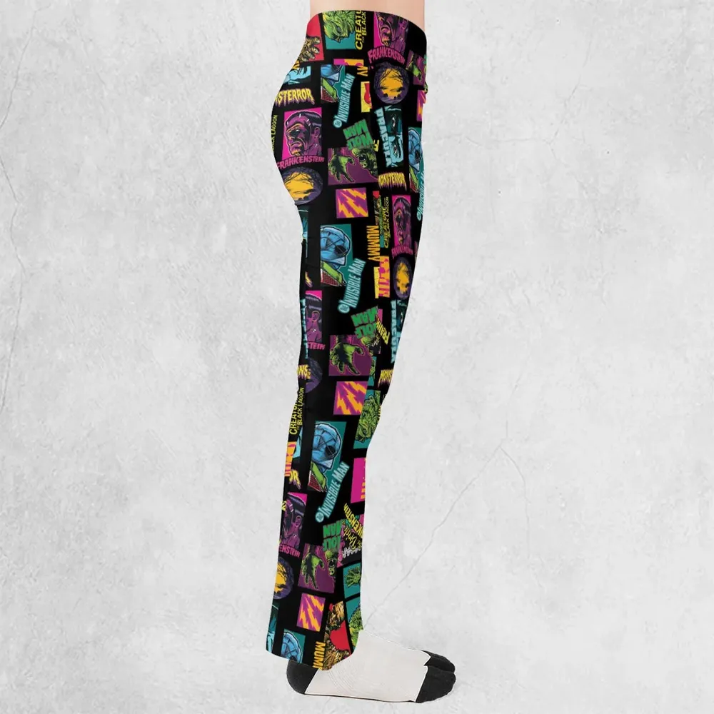 Monster Pop Movies Halloween Flare Leggings - 2