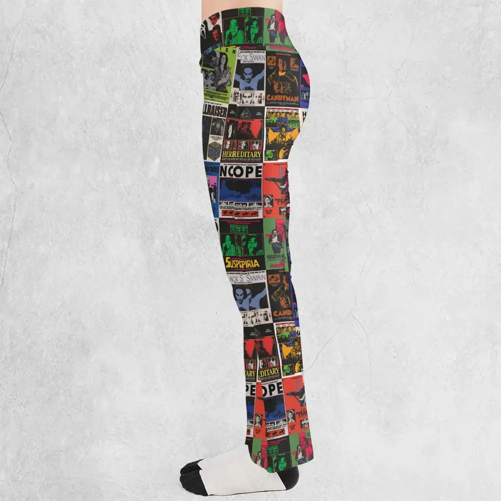 Modern Horror Movies Nope Ghostface Pinhead Pearl Leatherface Halloween Flare Leggings - 3