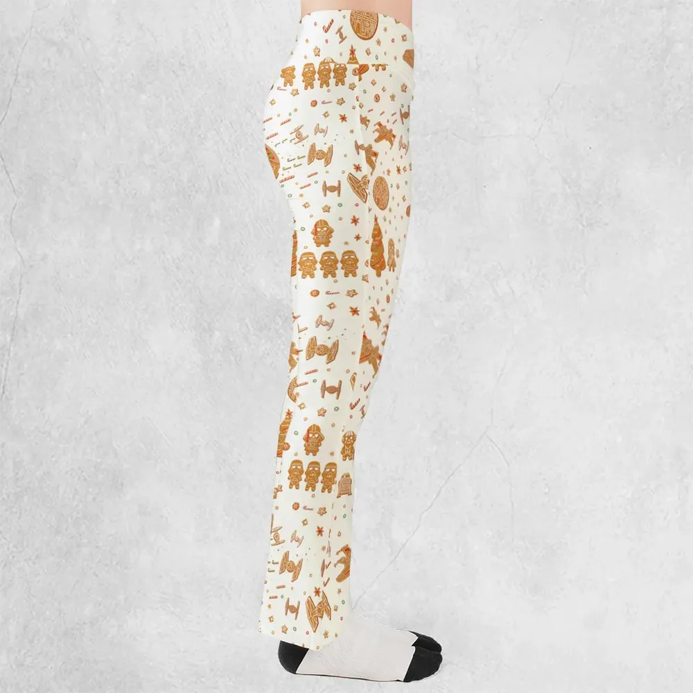 Gingerbread Christmas Star Wars Flare Leggings - 2