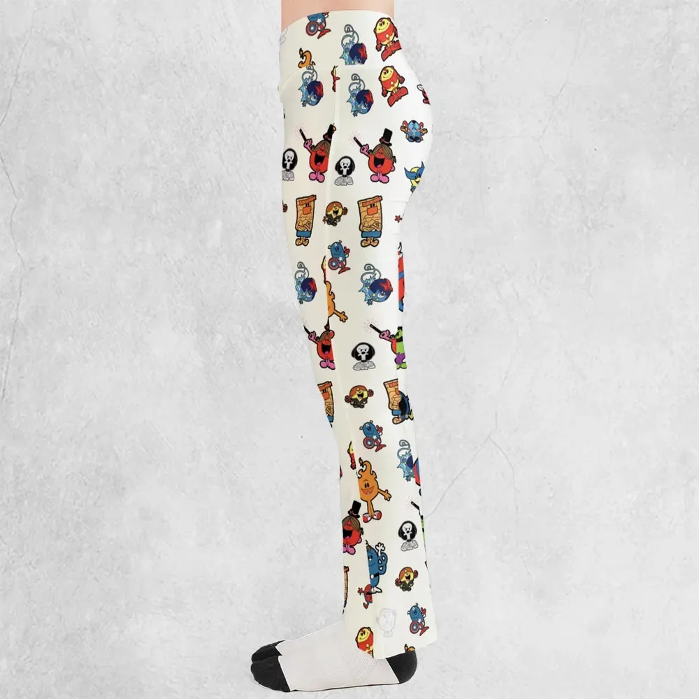 Marvel Characters And Mr Men Pattern Flare Leggings - 3