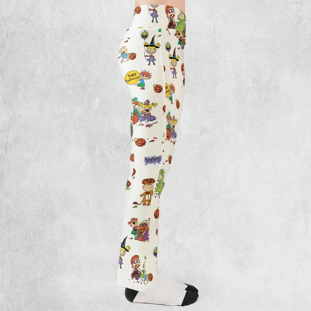 Rugrats Happy Halloween Pattern Flare Leggings - 2