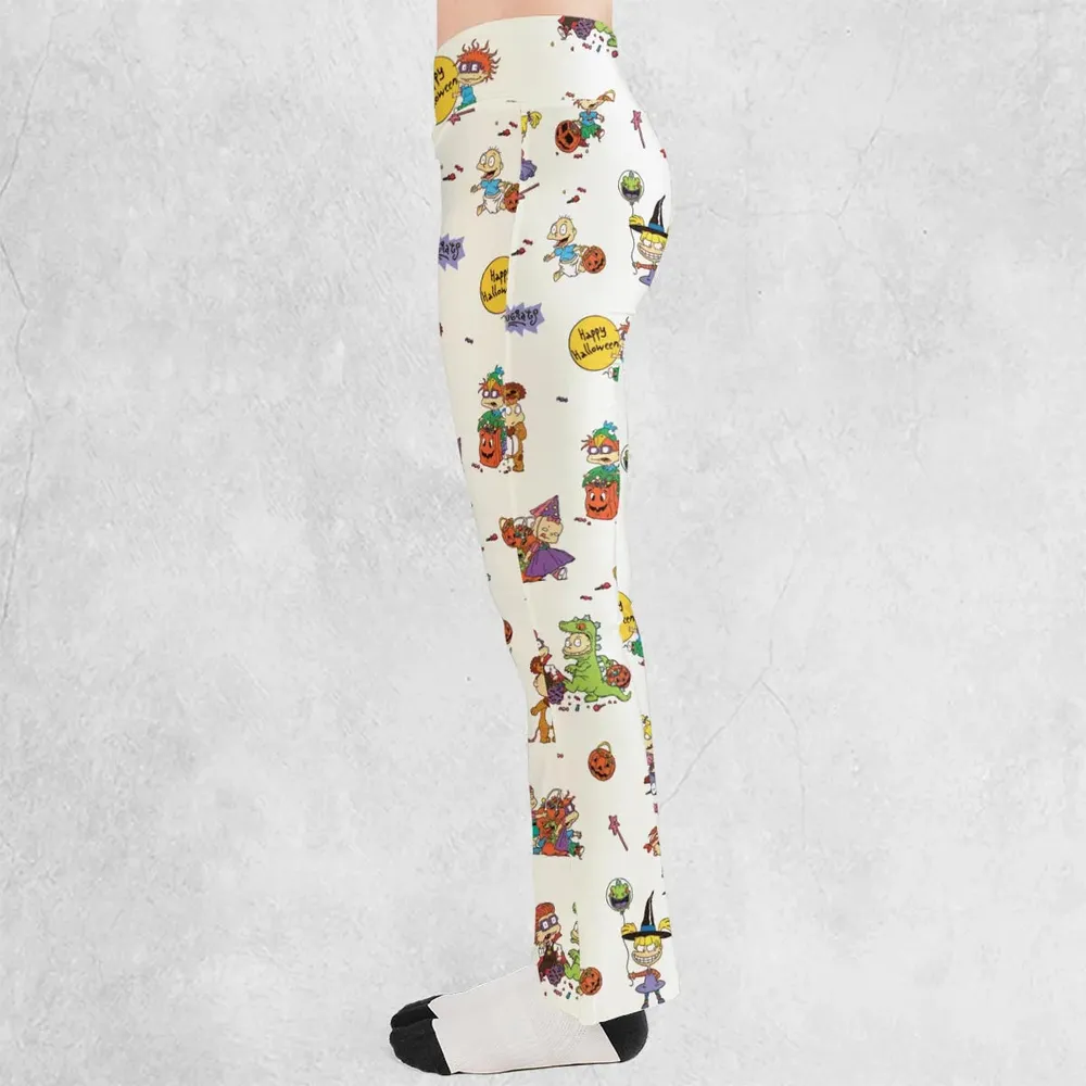 Rugrats Happy Halloween Pattern Flare Leggings - 3