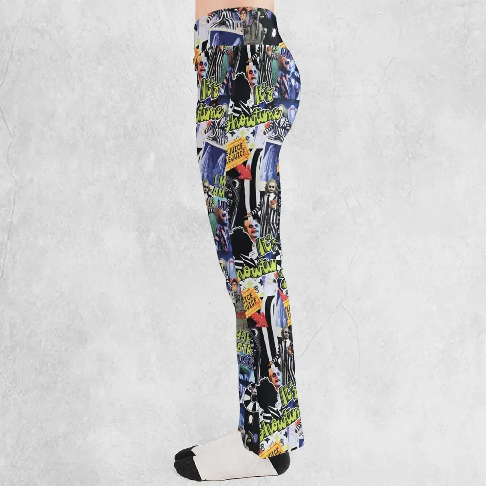 I Myself Am Strange Unusual Beetlejuice Flare Leggings - 3