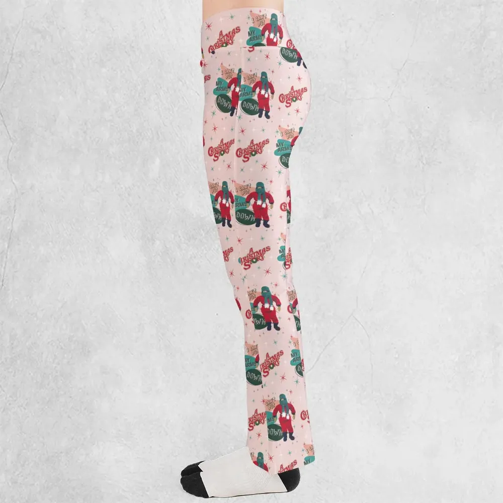 I Can't Put My Arms Down A Christmas Story Flare Leggings - 3