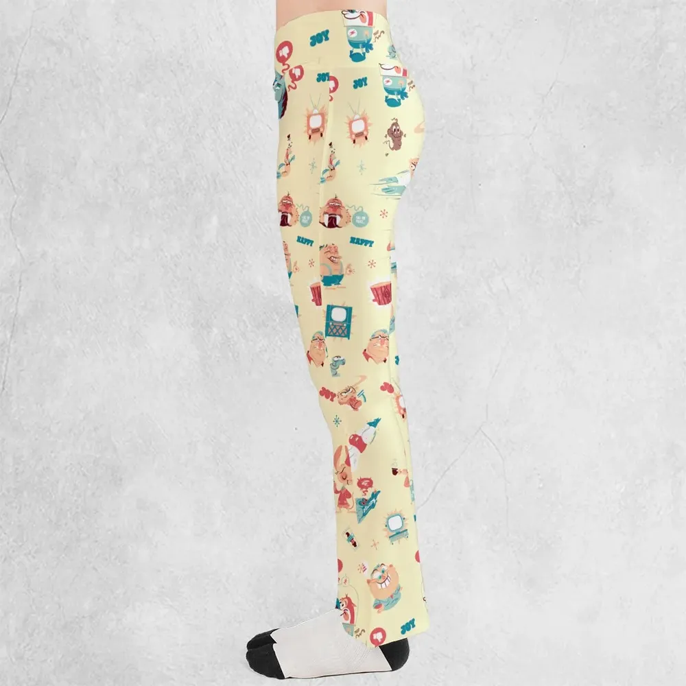 Ren and Stimpy Pattern Flare Leggings - 3