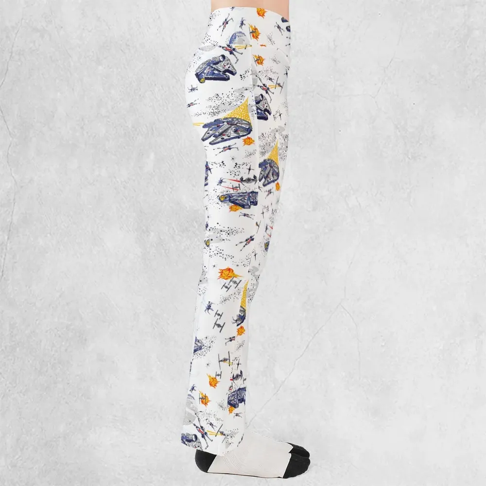 Millennium Falcon Patterns Star Wars Flare Leggings - 2