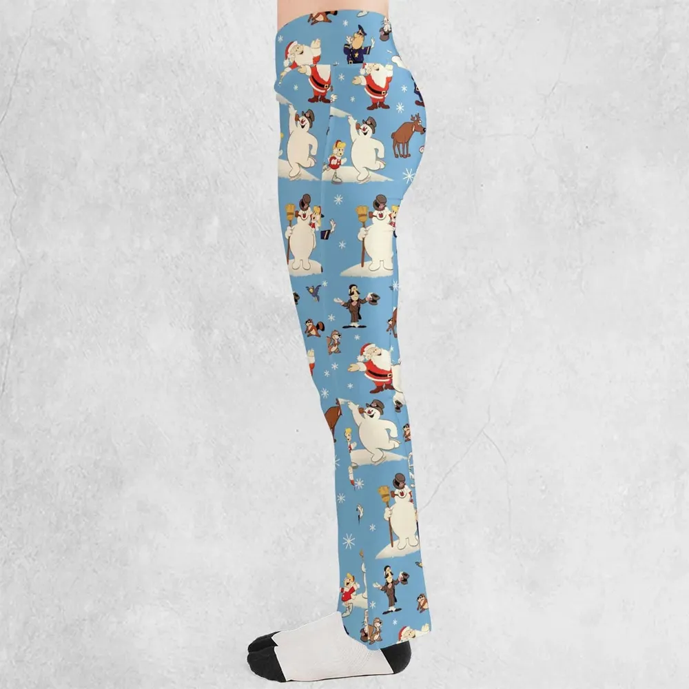 Frosty the Snowman Christmas Characters Flare Leggings - 3