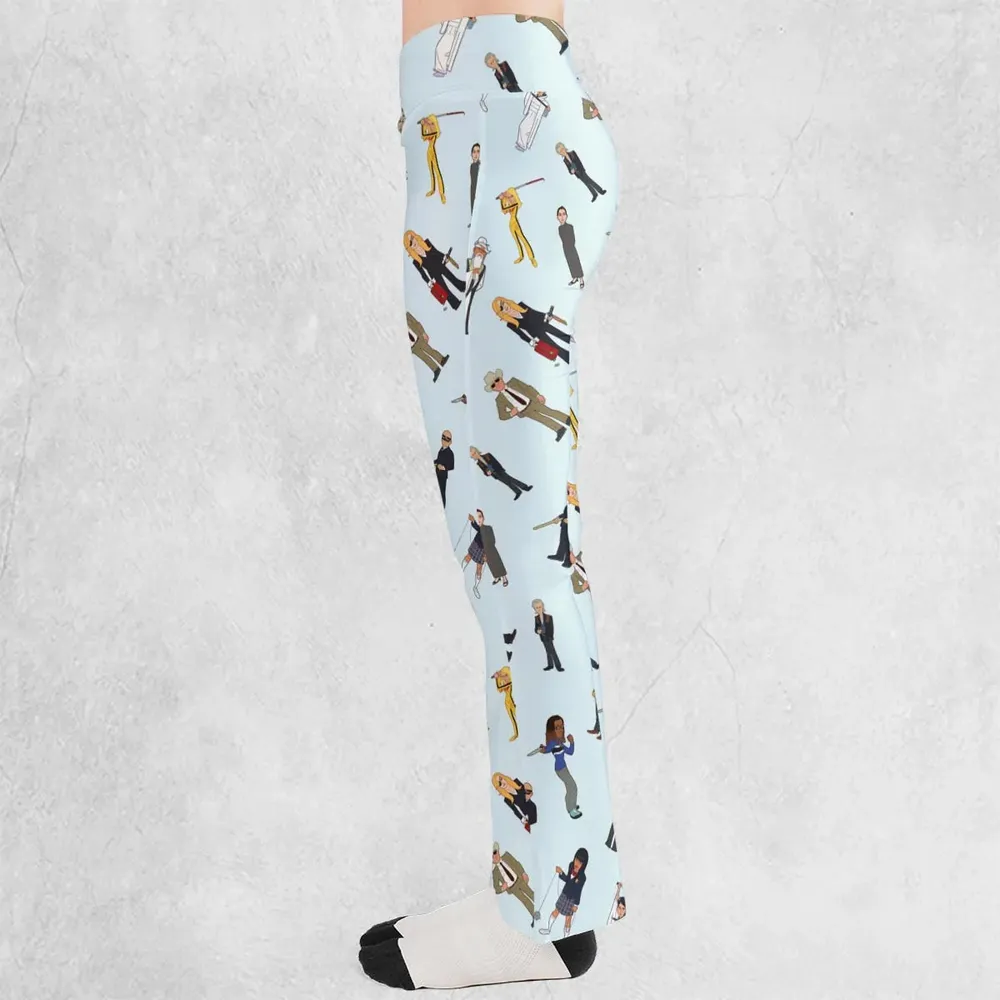 Tarantino Style Kill Bill Flare Leggings - 3