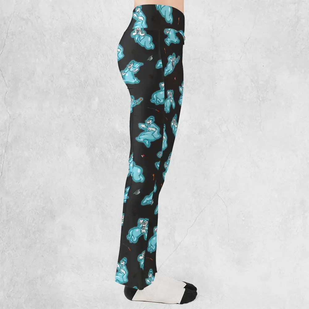 Classic Animated Cartoon Lonesome Ghosts Flare Leggings - 2