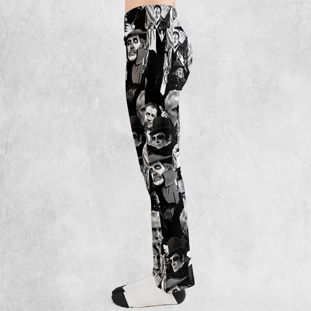 Horror Characters The Many Faces Of Vincent Price Flare Leggings - 3