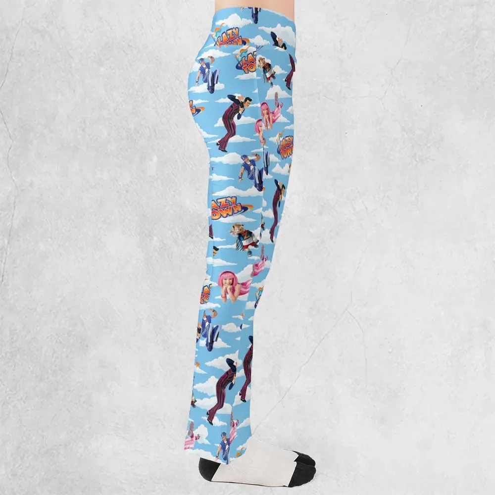 Lazy Town Collage Flare Leggings - 2