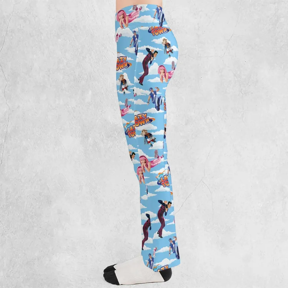 Lazy Town Collage Flare Leggings - 3