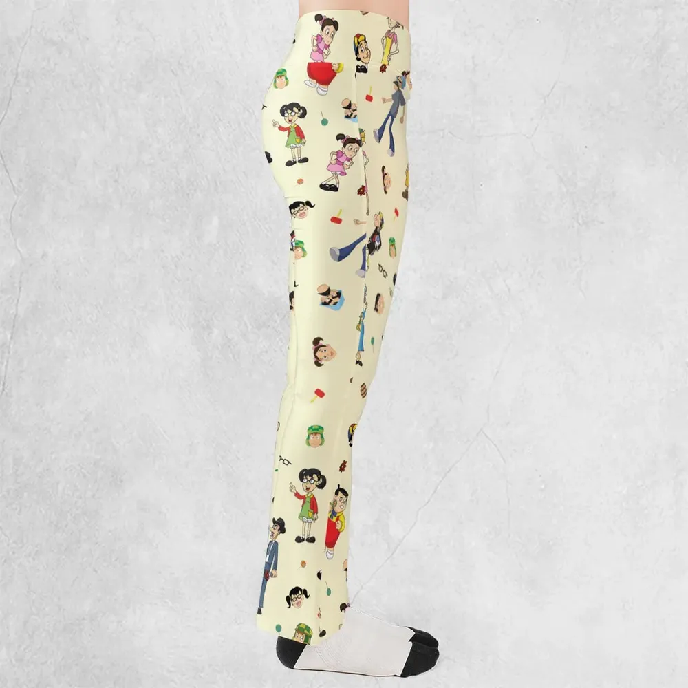 El Chavo Cartoon Characters Flare Leggings - 2