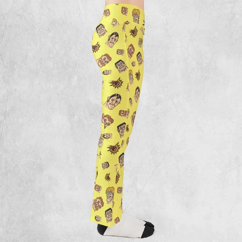 Retro Ring Kings Punch-out Flare Leggings - 2