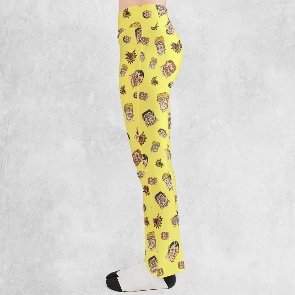 Retro Ring Kings Punch-out Flare Leggings - 3