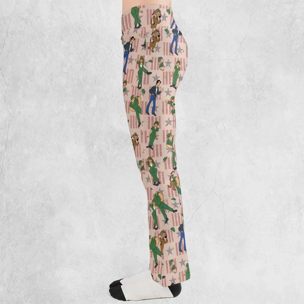 Laverne And Shirley with The Fonz Flare Leggings - 3