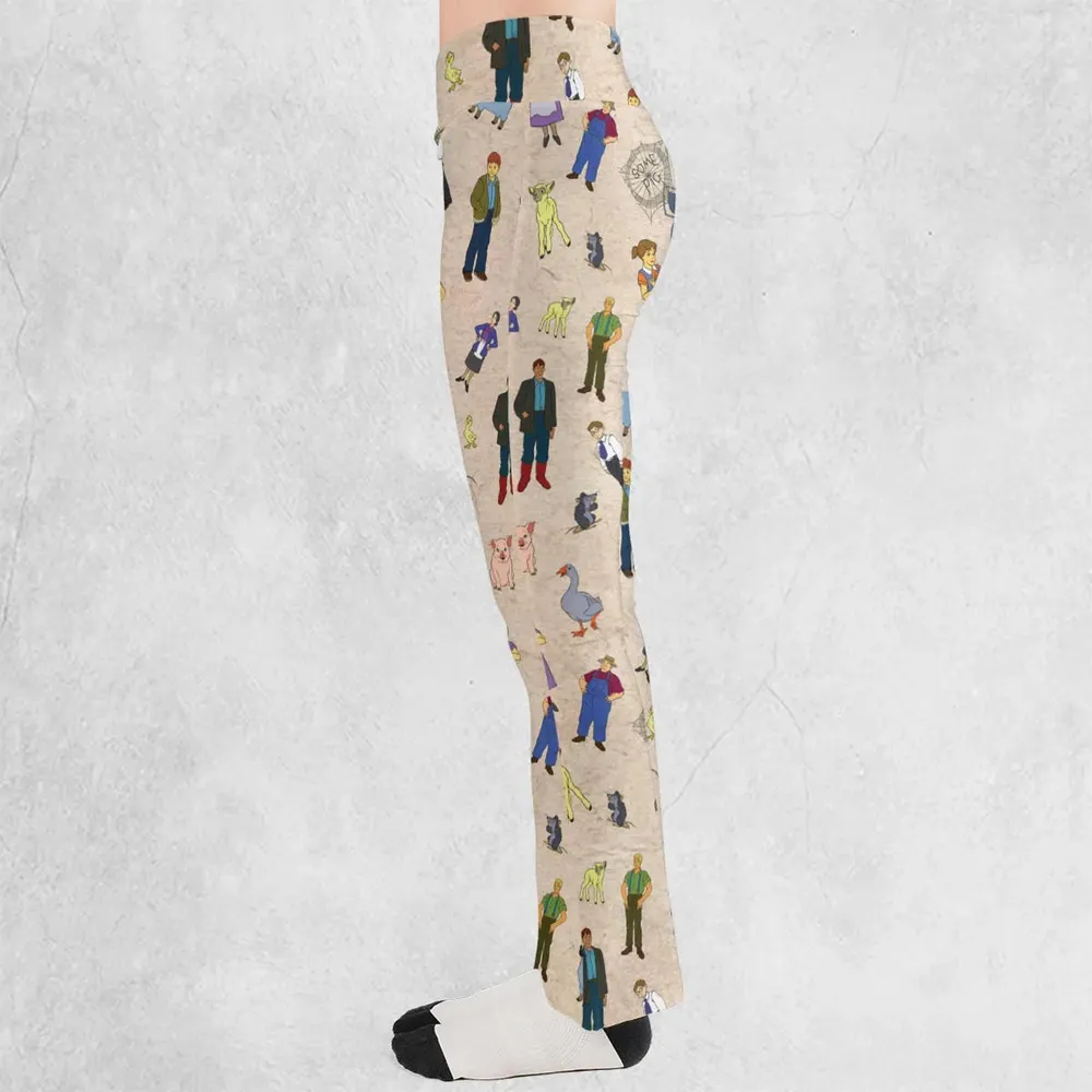 Beloved Children's Tale Charlotte's Web Cartoon Characters Flare Leggings - 3