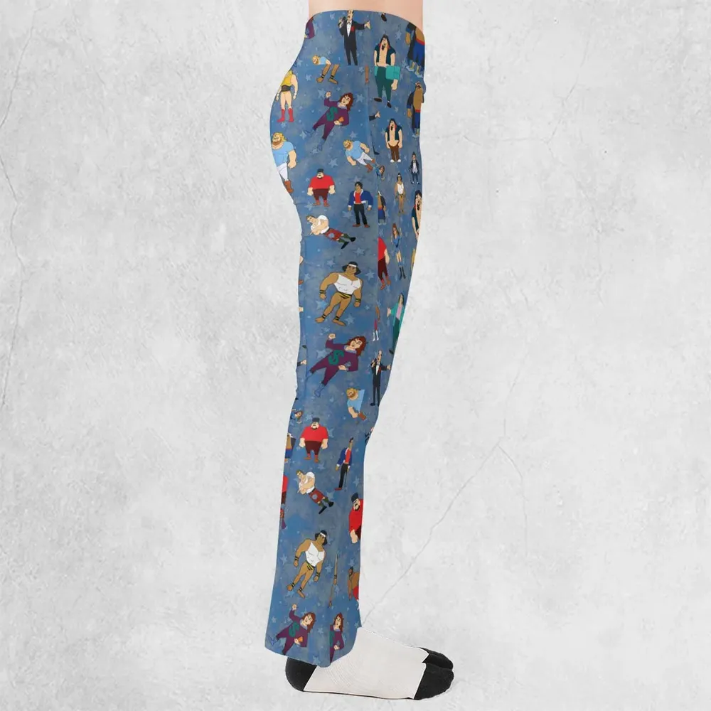 80s Hulk Rock 'n' Wrestling Characters Flare Leggings - 2