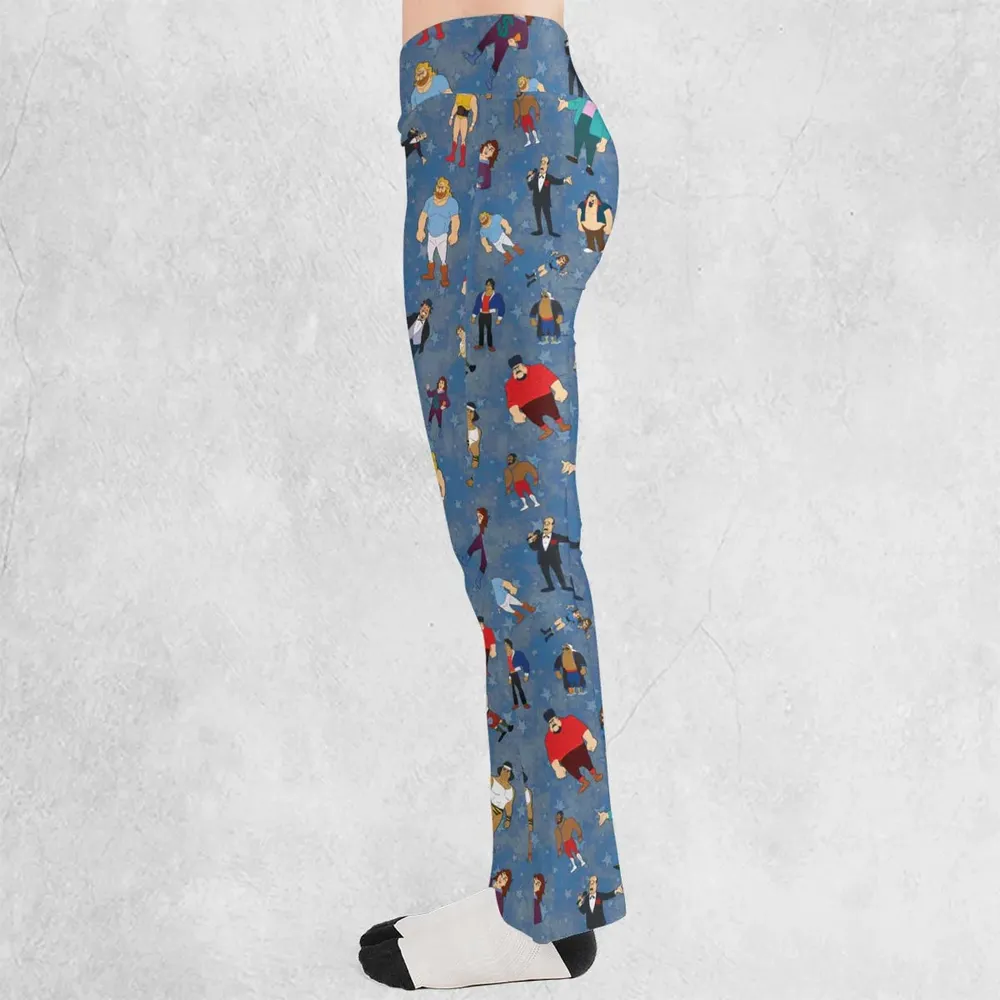 80s Hulk Rock 'n' Wrestling Characters Flare Leggings - 3