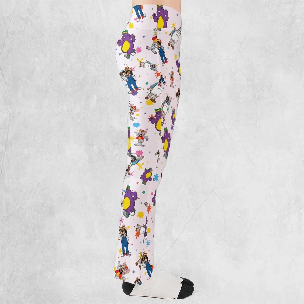 Cheezer Weezer Chuck E Cheese Flare Leggings - 2