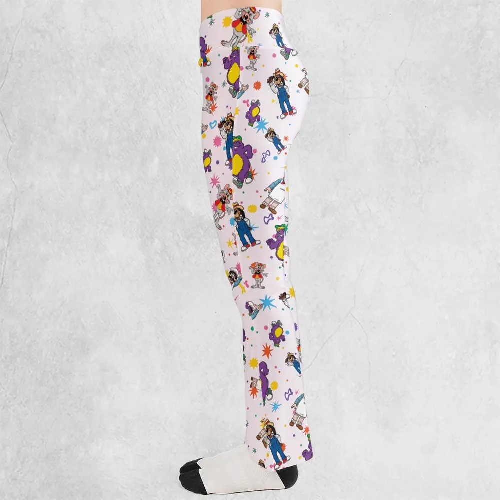 Cheezer Weezer Chuck E Cheese Flare Leggings - 3