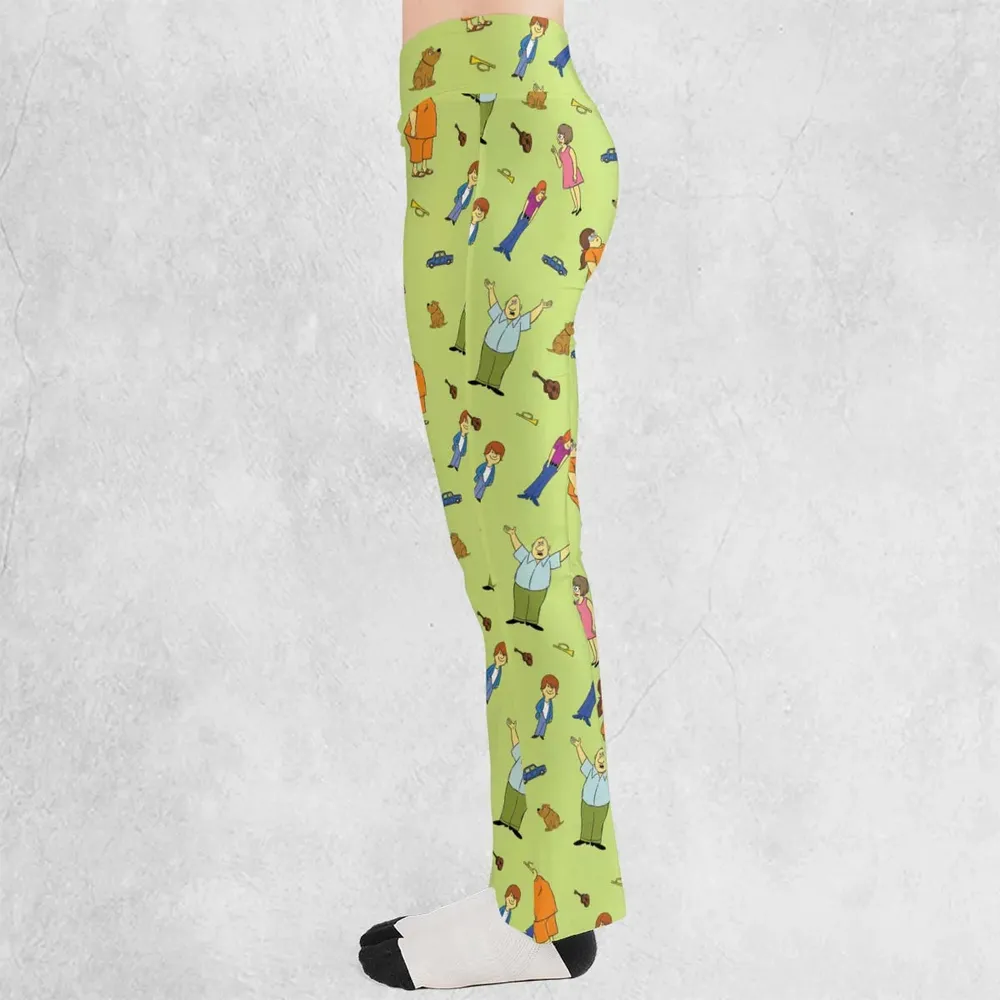 Wait Till Your Father Gets Home Characters Flare Leggings - 3
