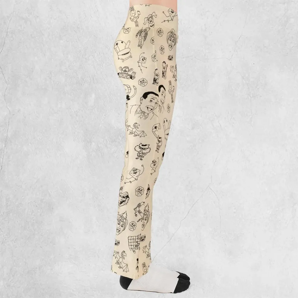 Pee-Wee's Playhouse Characters Flare Leggings - 2