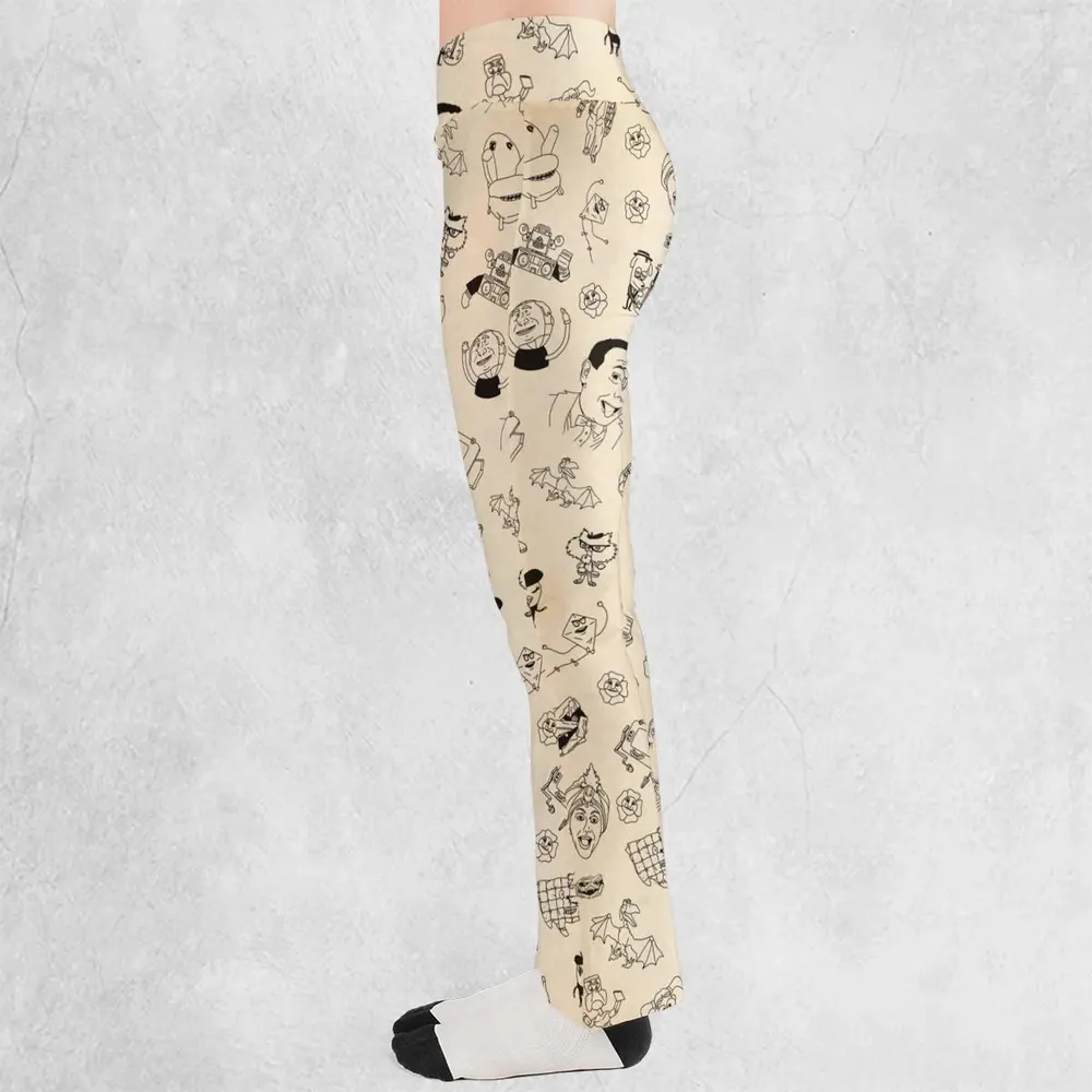 Pee-Wee's Playhouse Characters Flare Leggings - 3