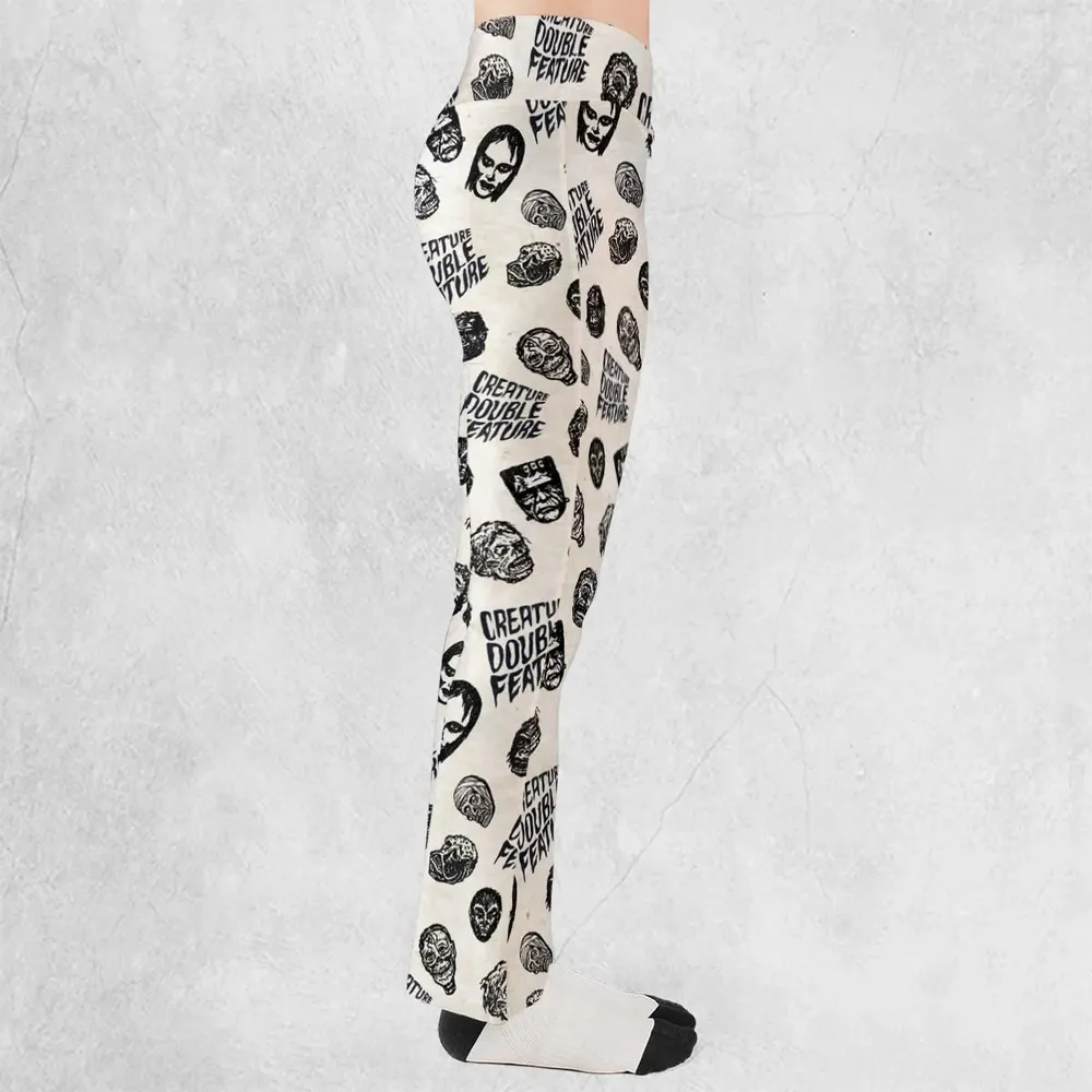 Creature Double Feature Horror Characters Flare Leggings - 2