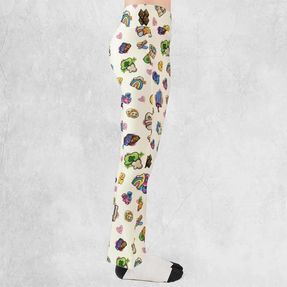 Nostalgic Candy From Your Childhood Flare Leggings - 2