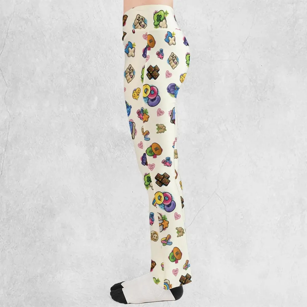 Nostalgic Candy From Your Childhood Flare Leggings - 3