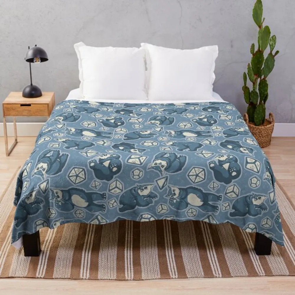 Blue Owlbears Fleece Blanket - 1
