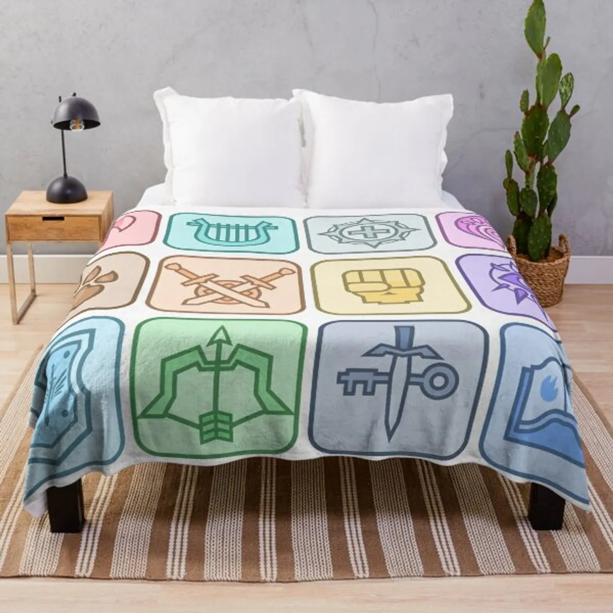 Dnd Rug Icon DnD Class Icons Fleece Blanket