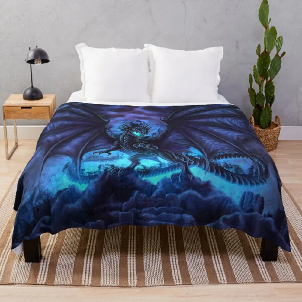 Shadow Dragon Fleece Blanket - 1