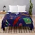 TAZ Pattern Blue Fleece Blanket - 1
