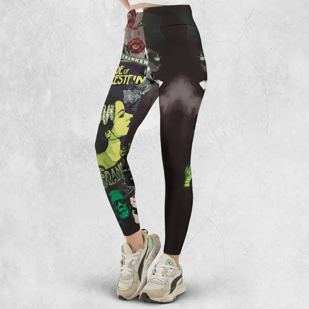 Vintage Bride Of Frankenstein Legging - 2