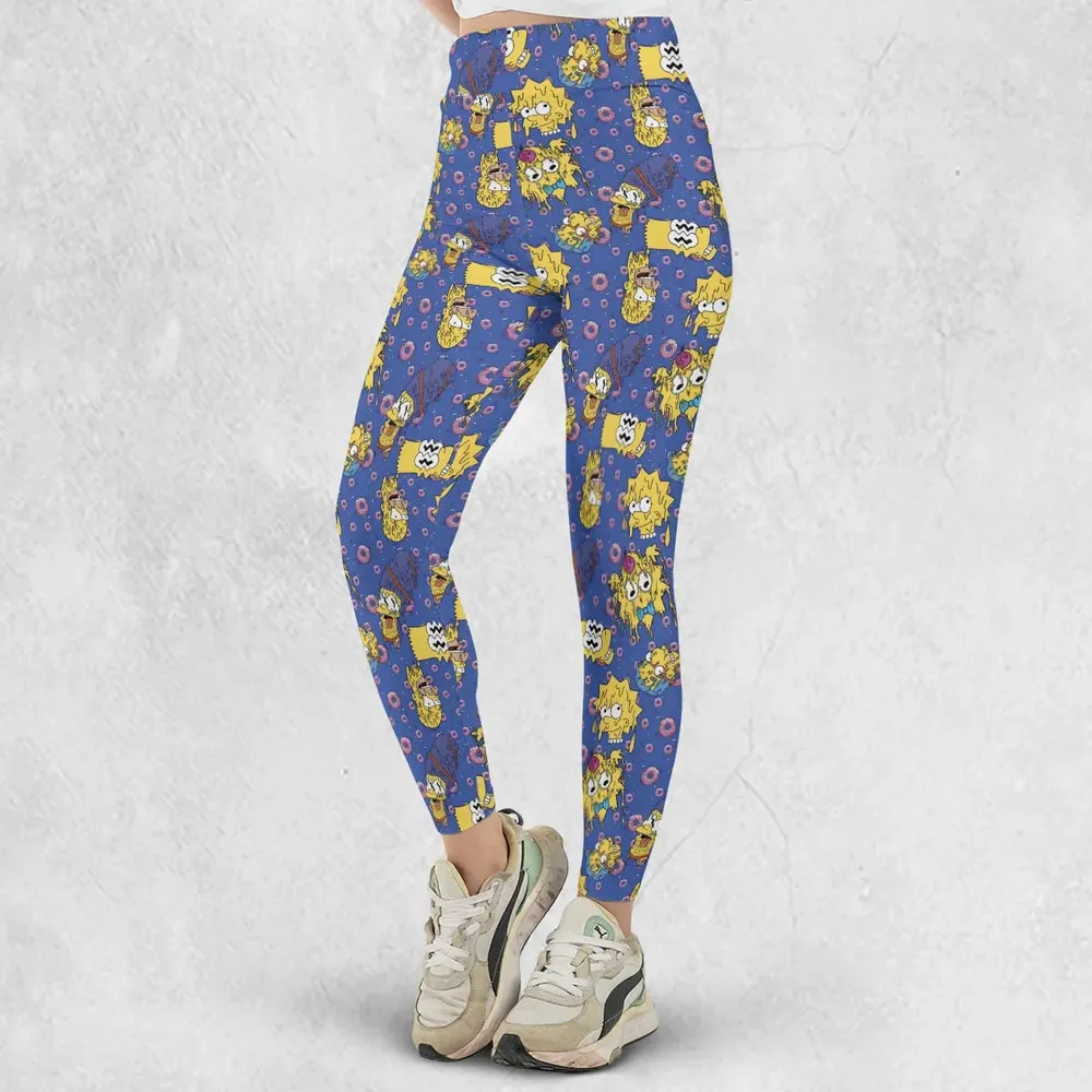 Trippy Simpsons Melting Legging - 2