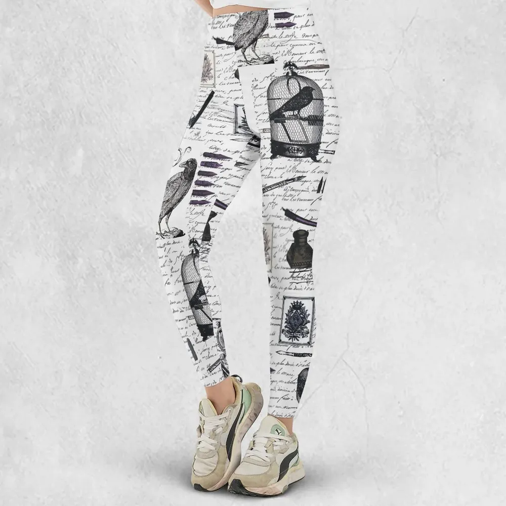 Nevermore The Raven Edgar Allan Poe Legging - 2