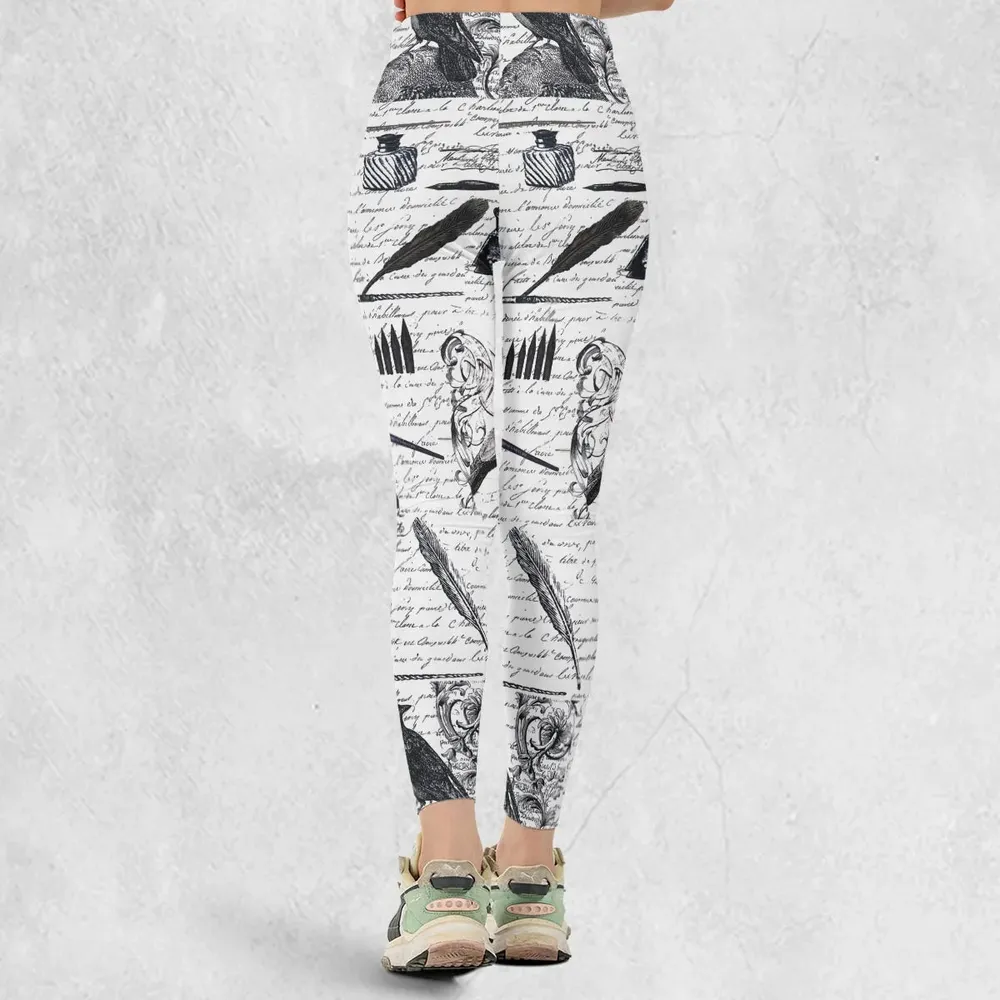 Nevermore The Raven Edgar Allan Poe Legging - 3