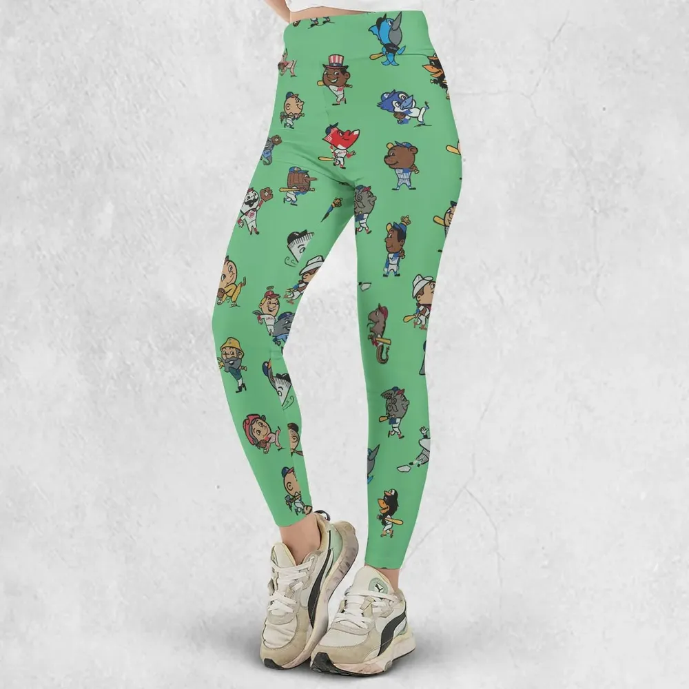 Baseball Mascot Pattern Legging - 2