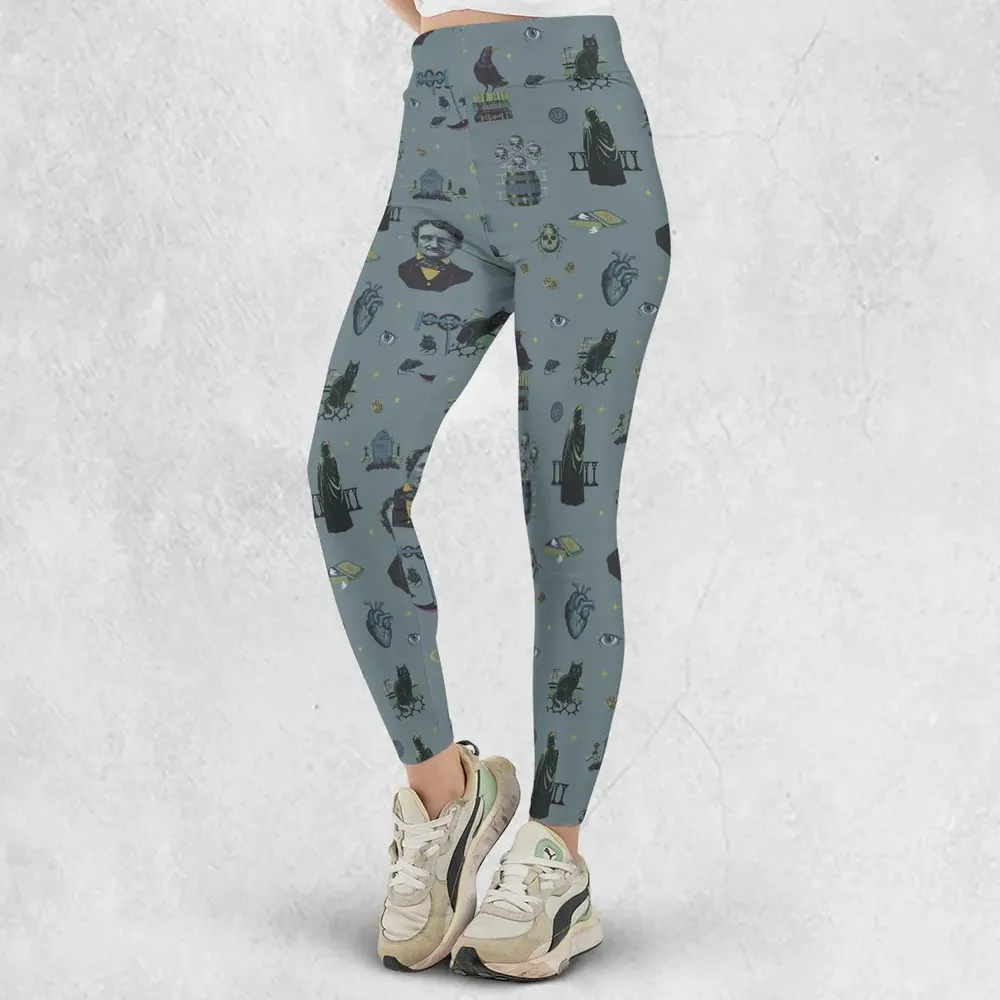 The Dark Themed Edgar Allan Poe Legging - 2