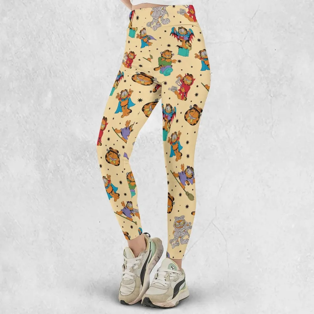 Nostalgic Cat Garfield's Halloween Adventure Legging - 2